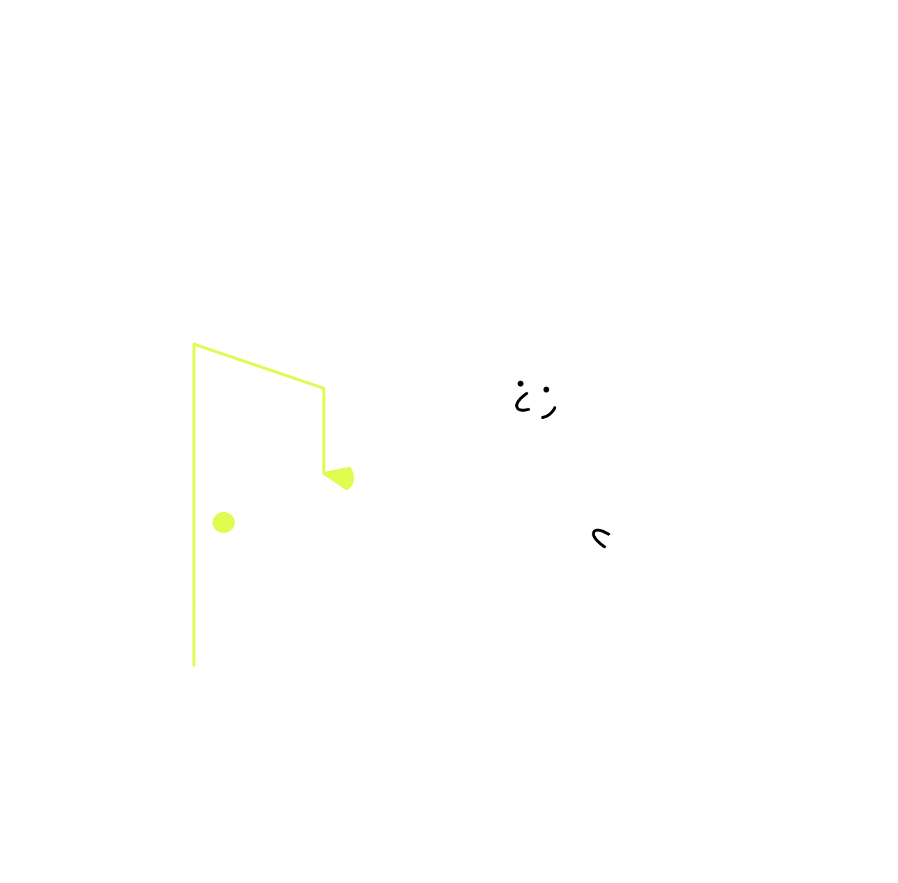 Minimalist illustration of a person carrying a large pencil, walking toward a glowing doorway within a cube.